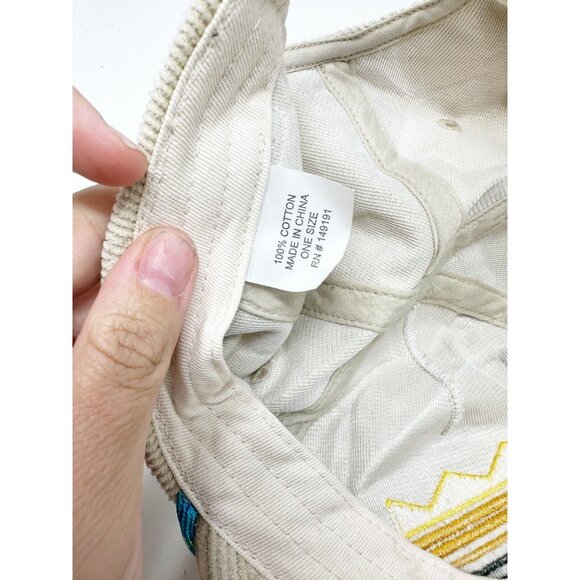 Topo Designs Mens Strata Map Cord Trucker Hat Embroidered 5 Panel Tan One Size - Picture 4 of 8